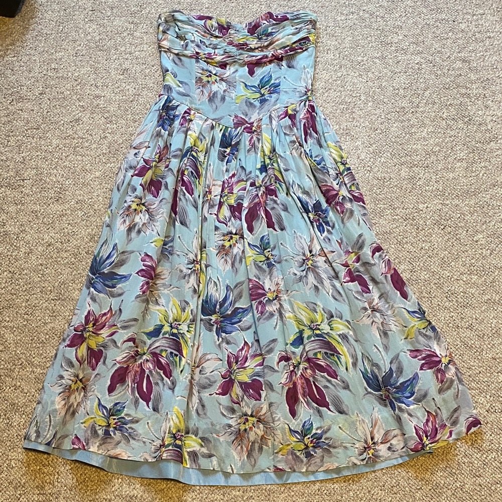 Floral Strapless Dress